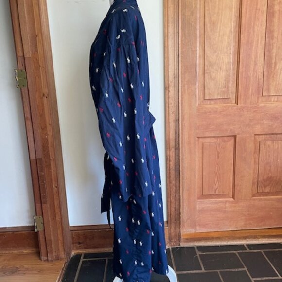 POLO RALPH LAUREN Men's All Over Polo Player Logo Robe Navy, Red, White L/XL - Picture 10 of 16